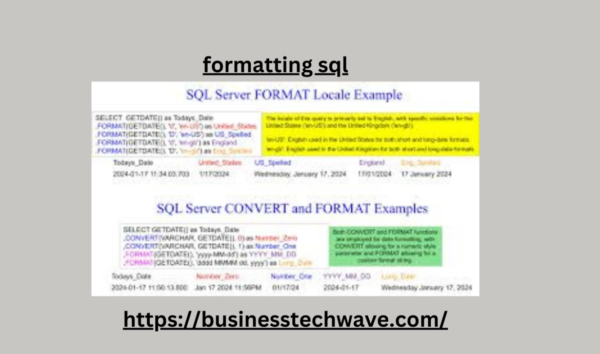 formatting sql